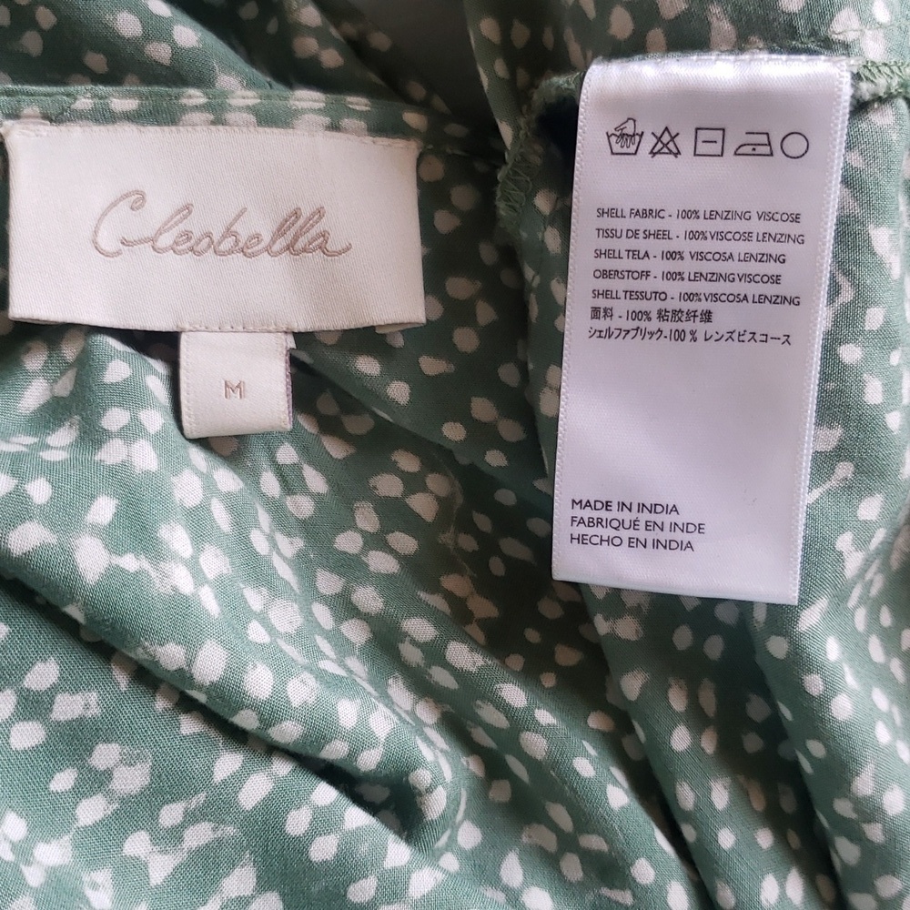 Cleobella Green Patterned Wrap Dress Size M - Picture 7 of 7